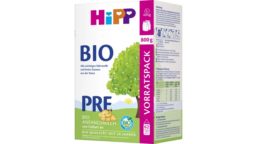Hipp Bio PRE Anfangsmilch Vorratspack 800 g
