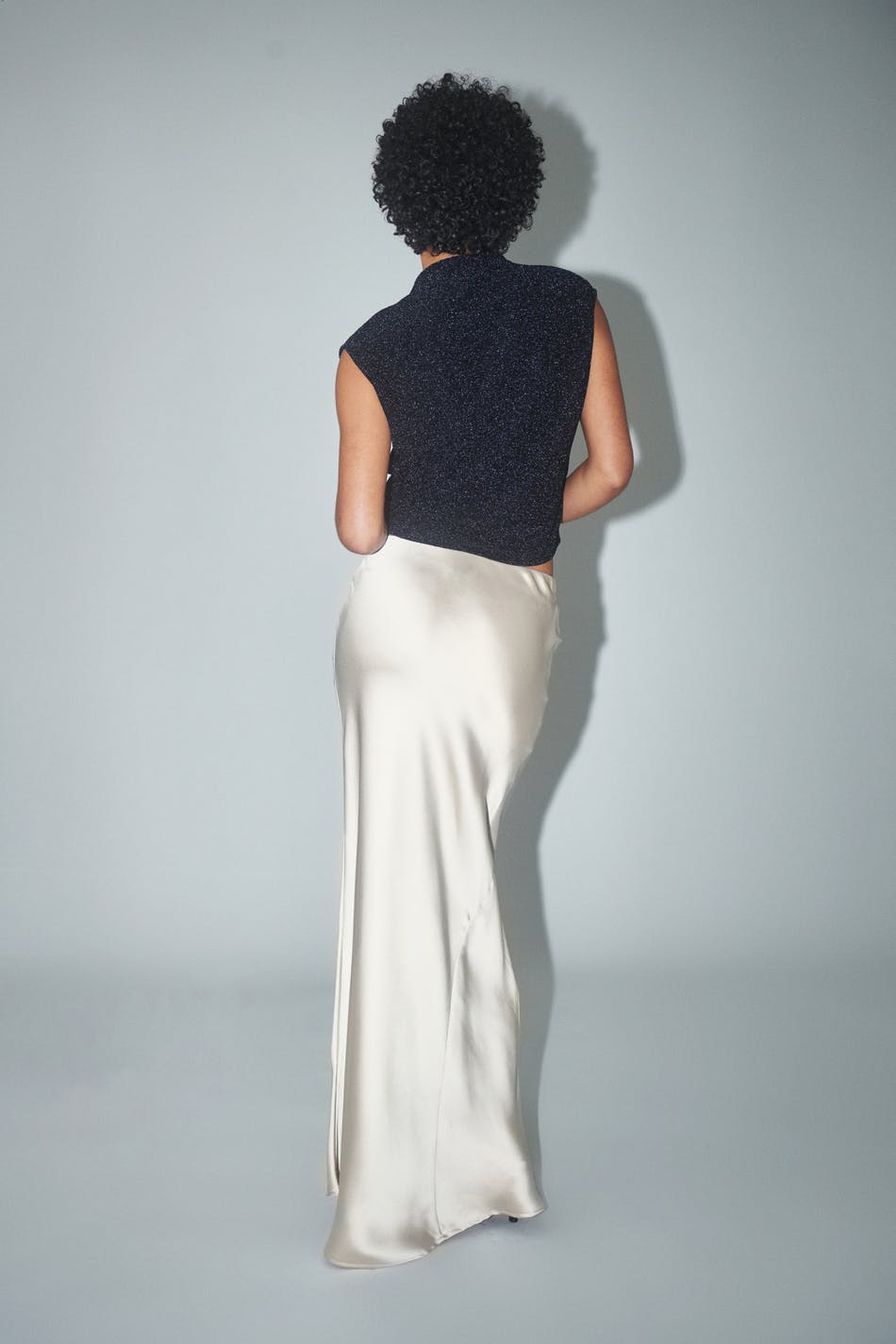 Satin maxi skirt