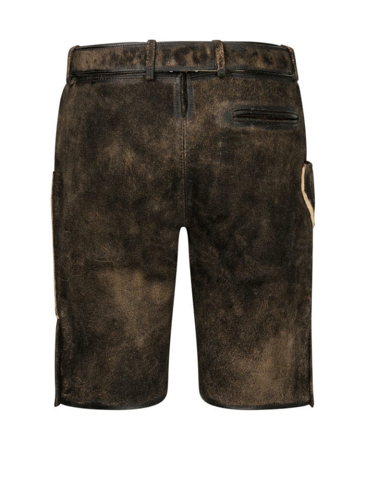Nübler Lederhose kurz Martin in Dunkelbraun günstig kaufen