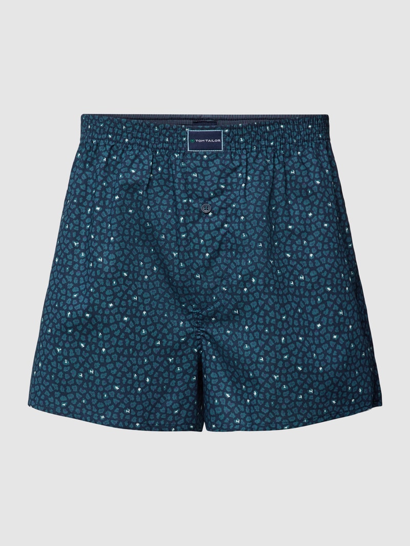 Boxershorts mit Allover-Muster Modell 'DAKOTA' in petrol