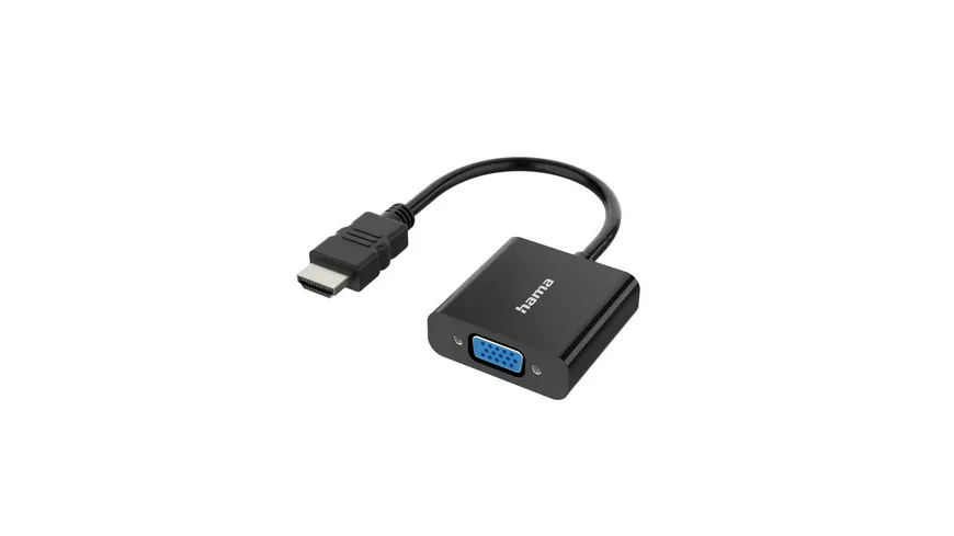 Hama Video-Adapter, HDMI™-Stecker - VGA-Buchse, Audio-Buchse, Full-HD 1080p