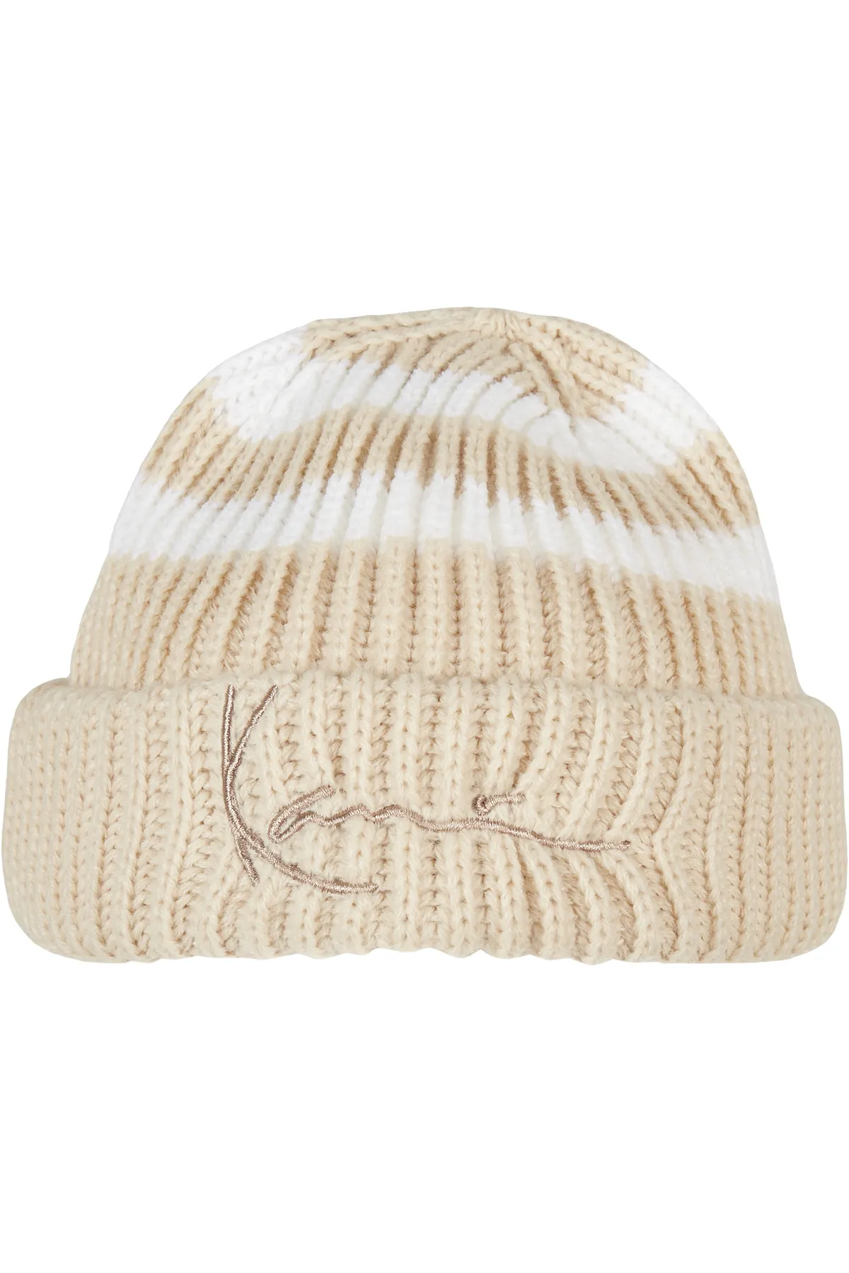KARL KANI  Accessoires KA214-052-1 Signature Fine Rib Fisherman Beanie creme/weiß