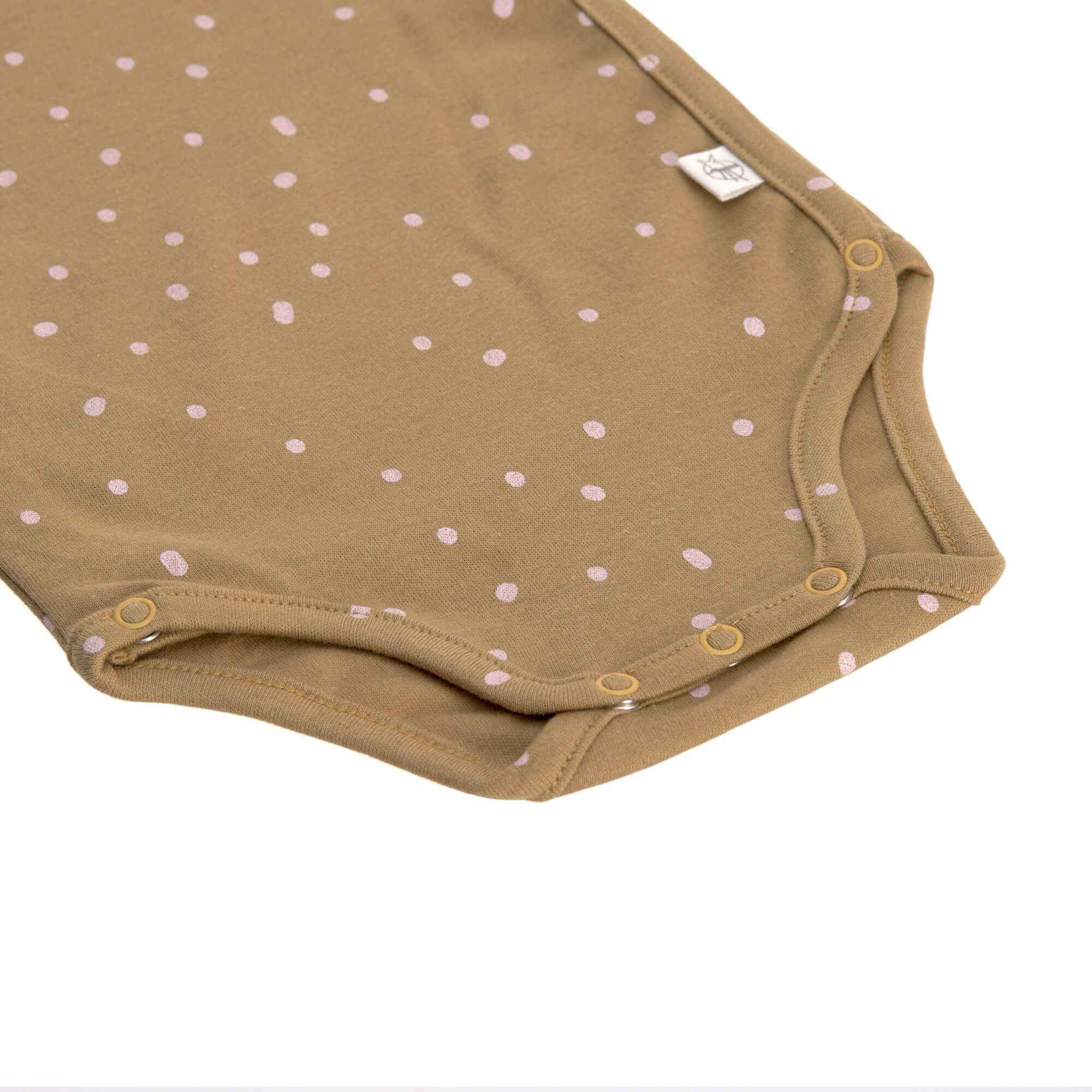 Baby Wickelbody kurzarm - Bio Baumwolle, Punkte, Gelb