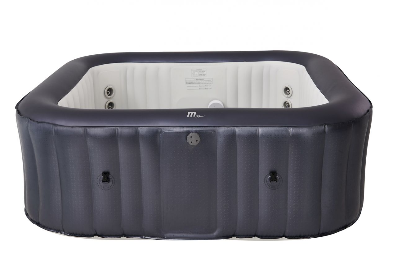 PureHaven MSpa PureHaven aufblasbarer Whirlpool 185x185x68 cm für 6 Personen selbstreinigend inkl. Filterkatuschen und Abdeckung Leergewicht 42 kg