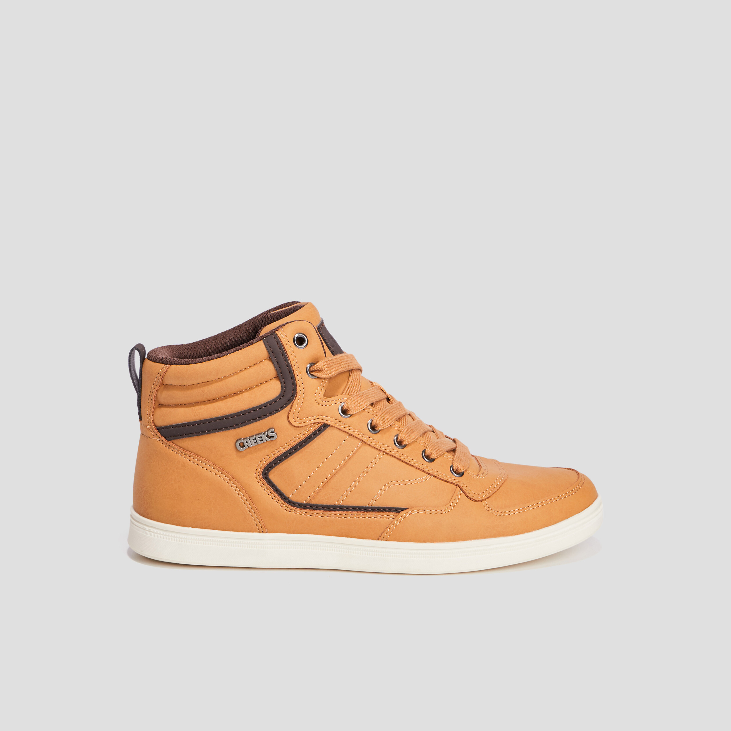 Baskets montantes à lacets Creeks jaune homme | La Halle