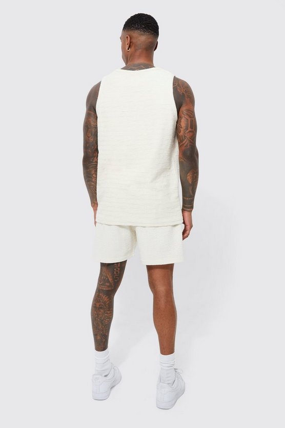 Lockere Jacquard-Shorts