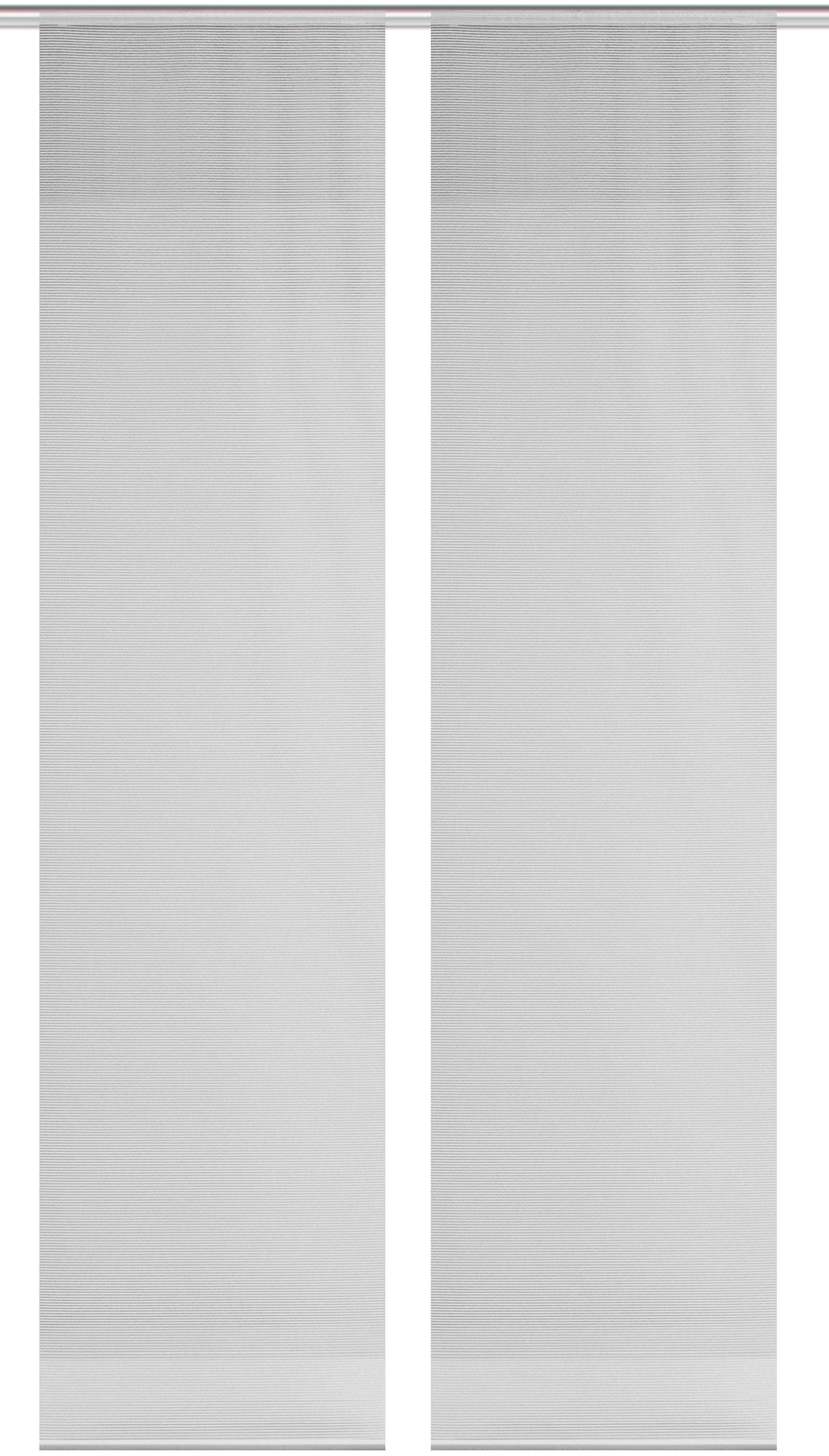 Schiebegardine 2ER SET ROM, Vision S, Paneelwagen (2 St), halbtransparent, HxB: 260x60, Schiebevorhang 2er Set Uni
