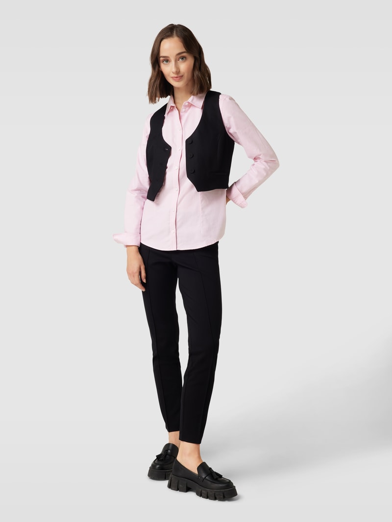 Hemdbluse mit Umlegekragen in rosé
