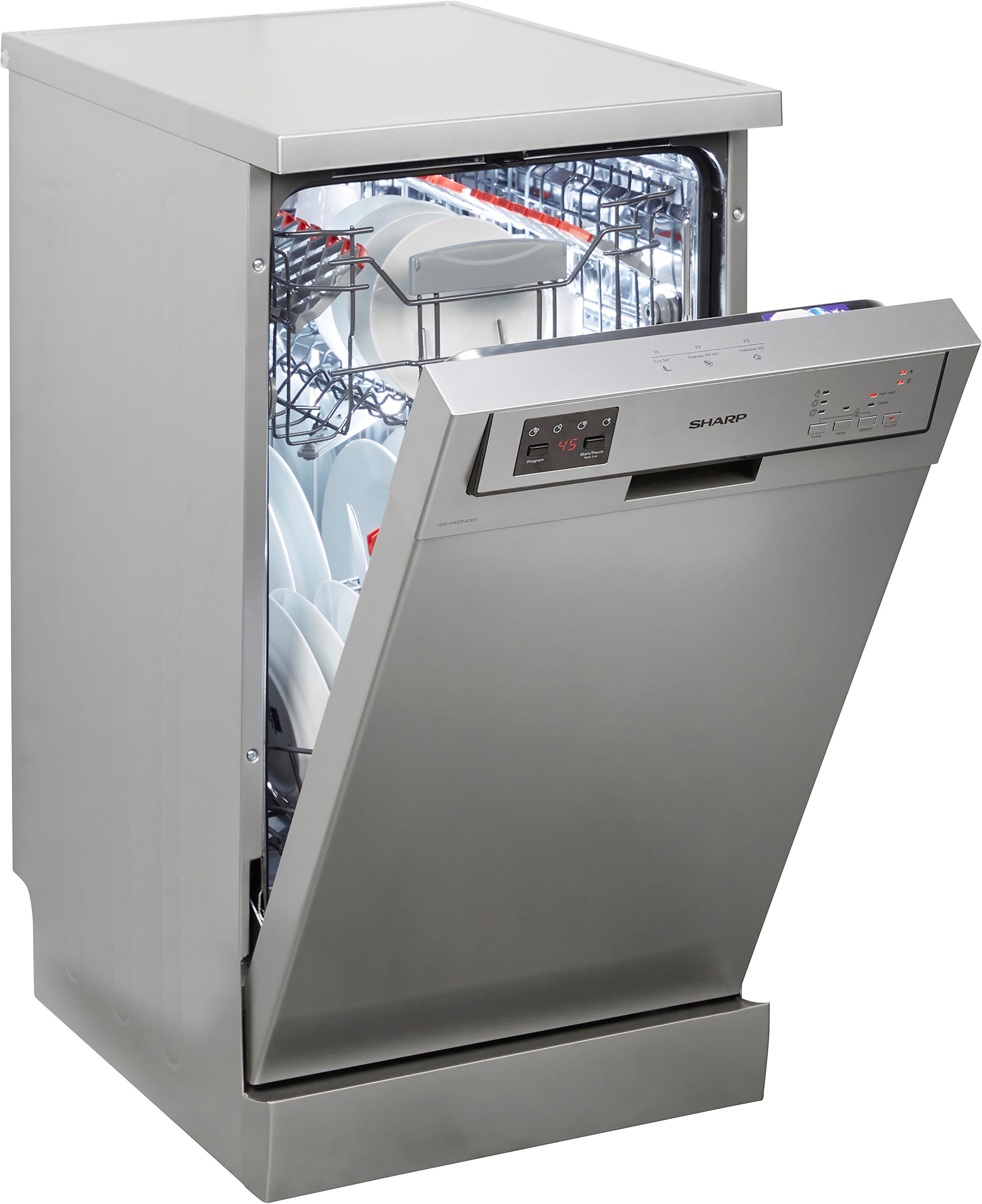 Sharp Standgeschirrspüler, QW-HS12F47ES-DE, 11 l, 10 Maßgedecke