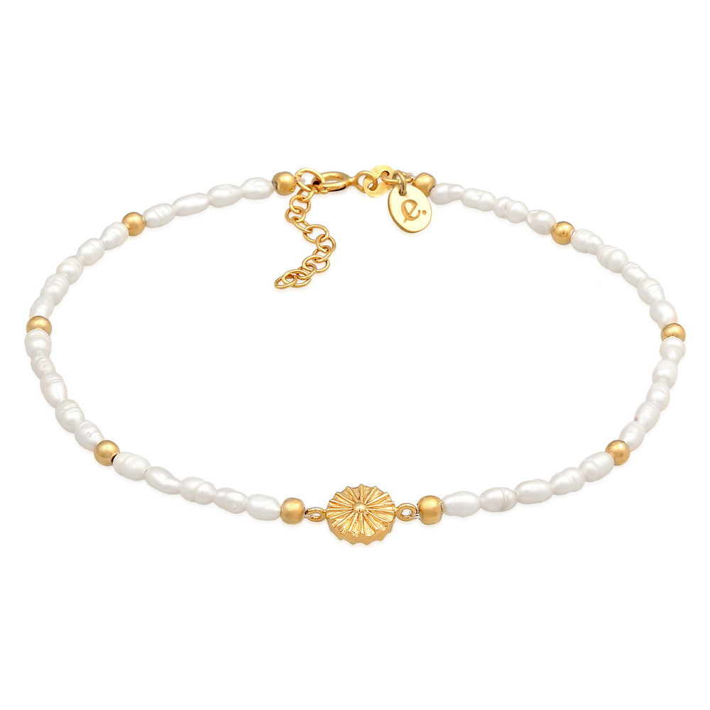 Elli PREMIUM Elli PREMIUM Bracelet de Cheville Femmes bracelet de cheville Soleil Perles avec  Bijoux