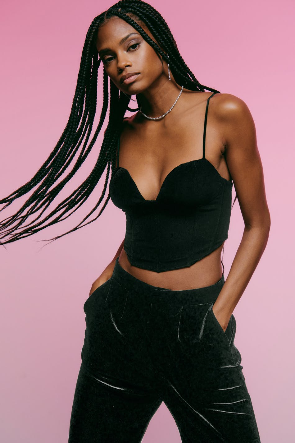 Maddy velvet bustier