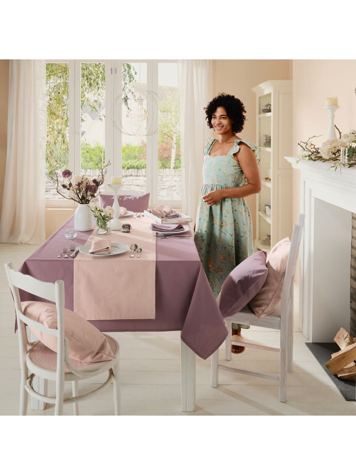 REDBEST Tischdecke Tulsa in mauve günstig kaufen