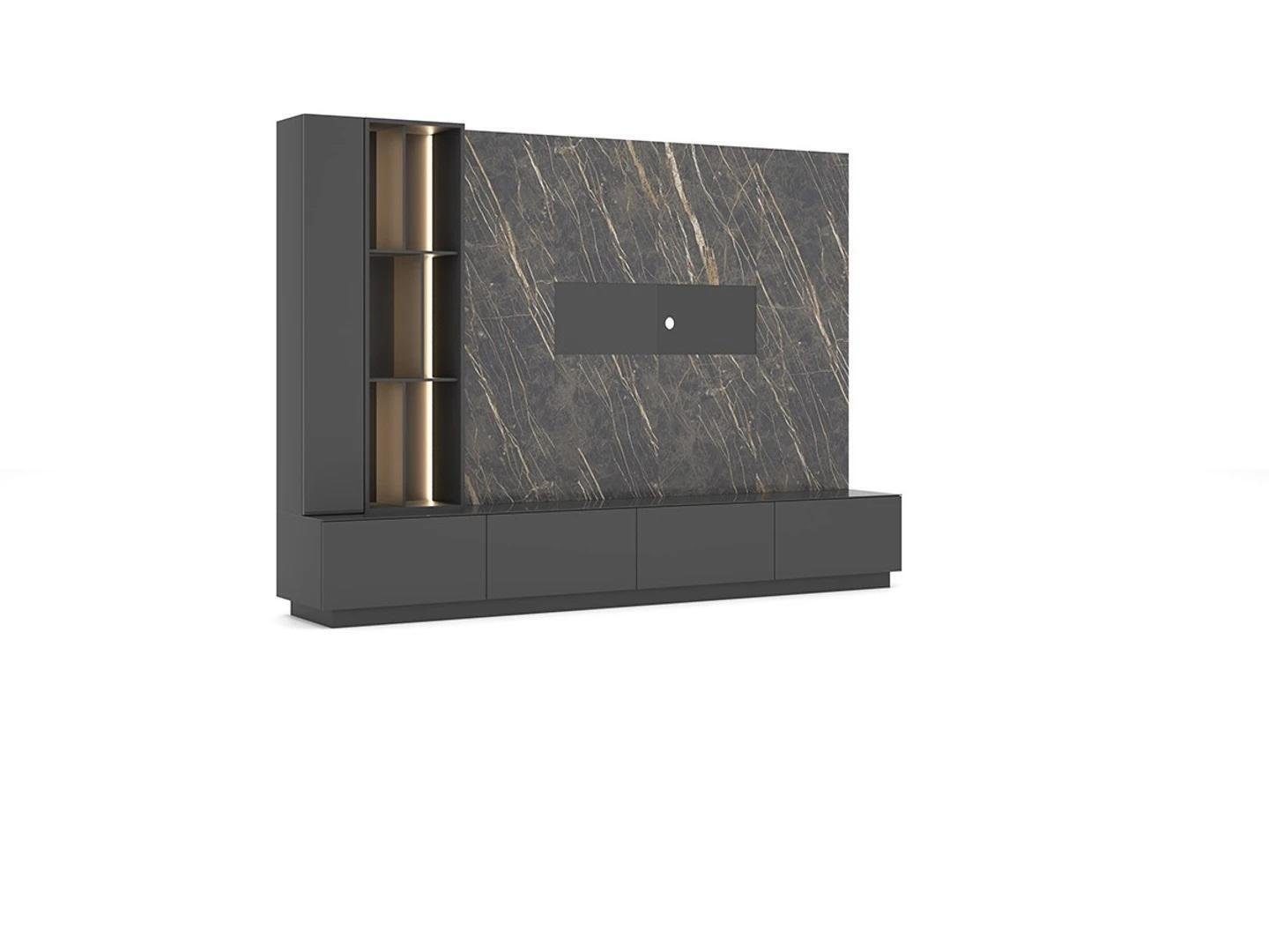 JVmoebel Wohnwand Wohnwand Designer Einrichtung Modern Wohnzimmermöbel Holzmöbel, (1-St., 1x Wohnwand), Made in Europa