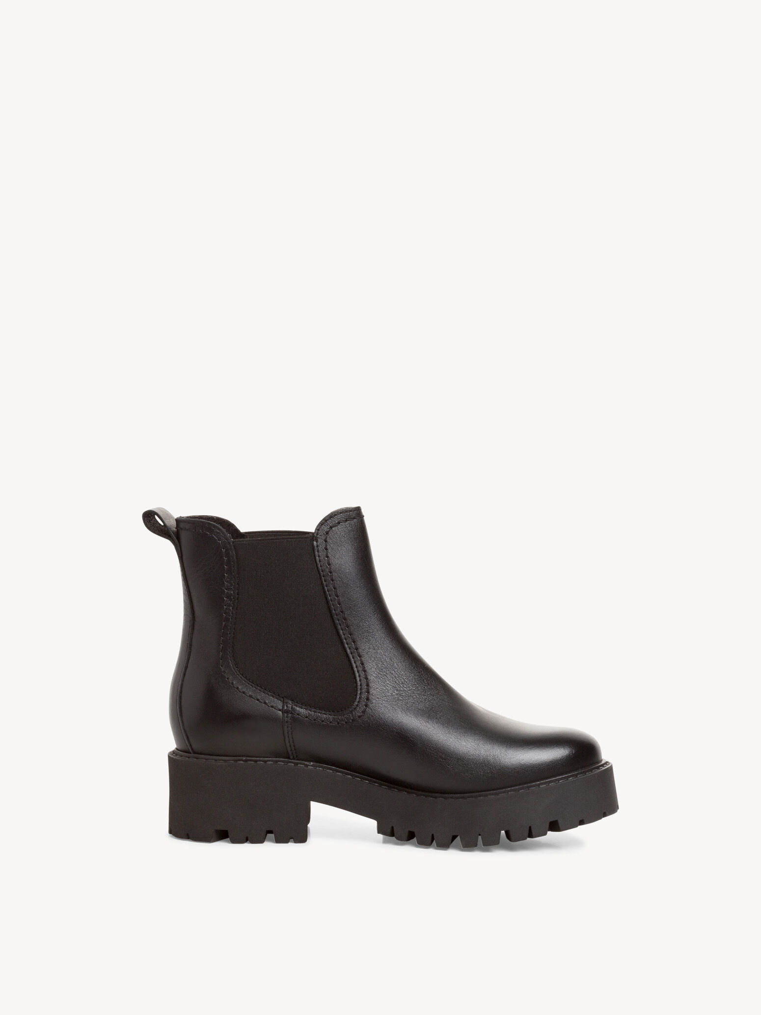 Bottine Chelsea en cuir - noir