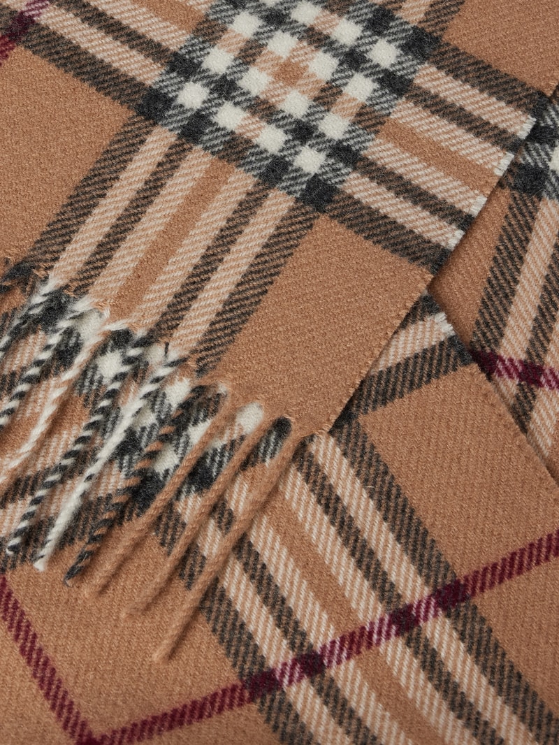 Schal mit Tartan-Karo in camel