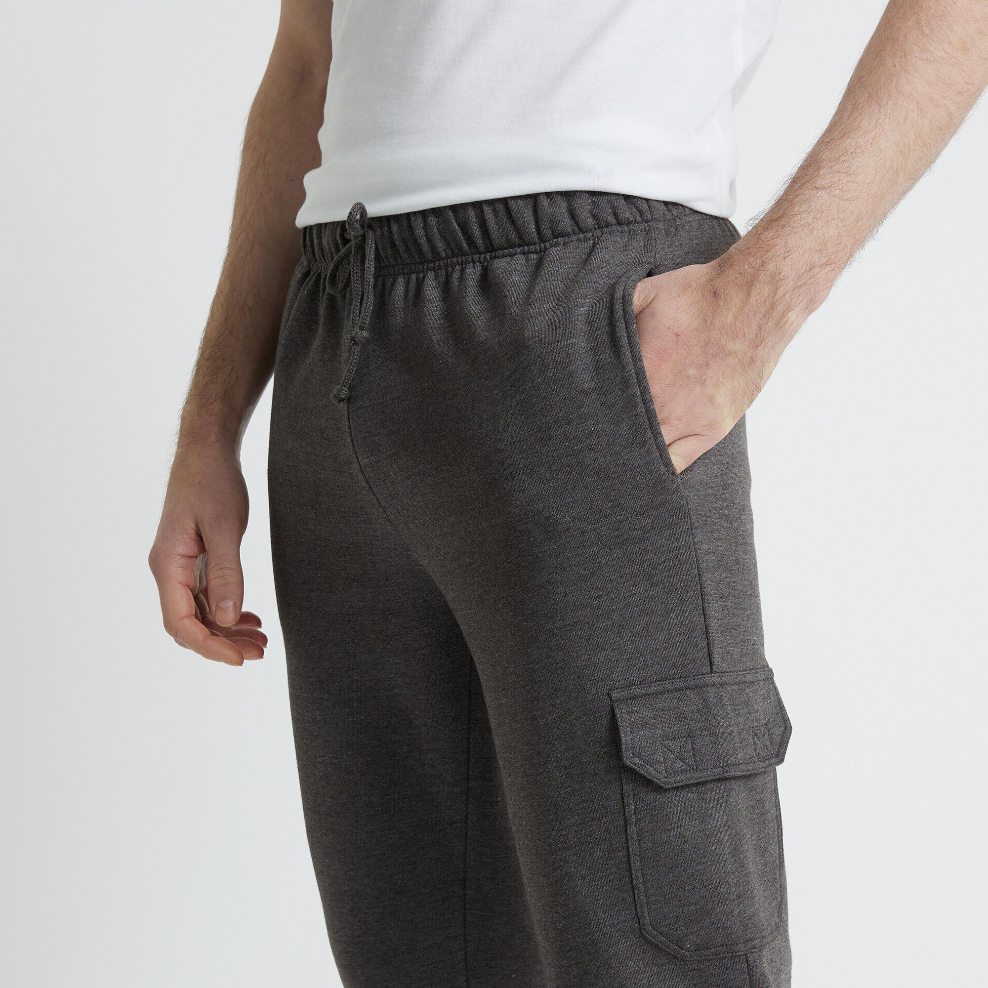 Pantalon molleton cargo bas resserrés