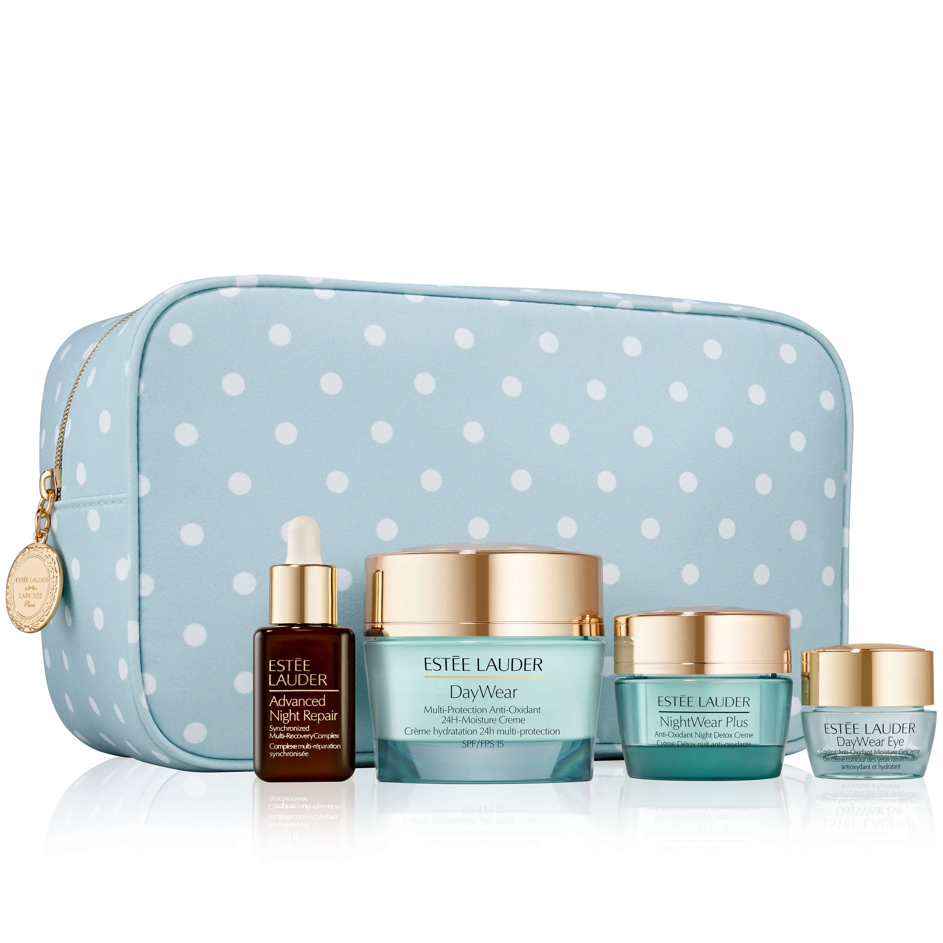 Kit Detox Hidratante DayWear - Cuidados com a Pele DayWear - Kit First Signs, Creme Facial Diurno First Signs, Hidratante para Contorno dos Olhos, Sérum Facial Antirrugas, Sérum Facial de Efeito Global, Tratamento Facial Noturno First Signs, Nécessaire