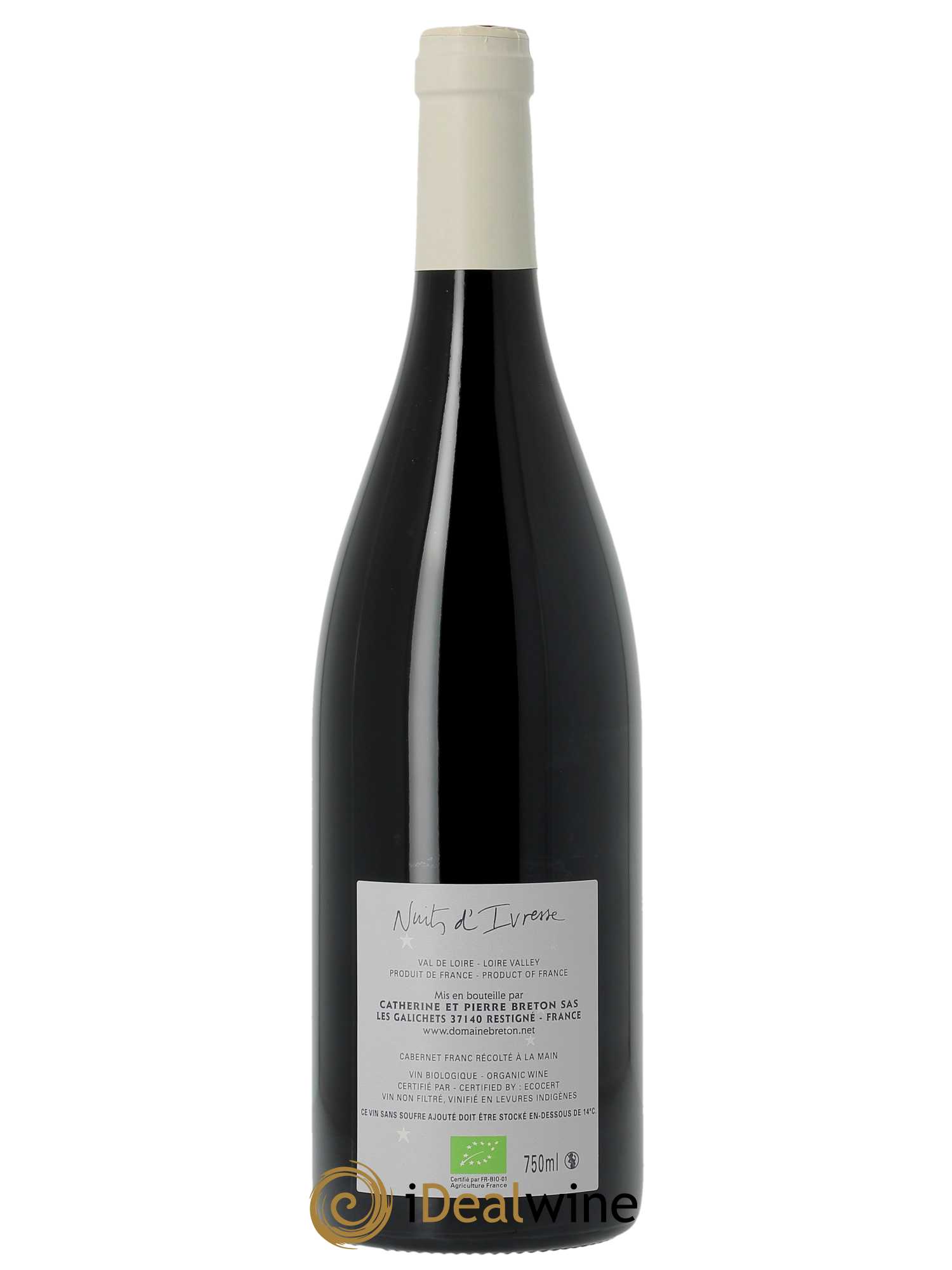 Bourgueil Nuits d'ivresse Catherine et Pierre Breton  2020 - Lot de 1 Bouteille