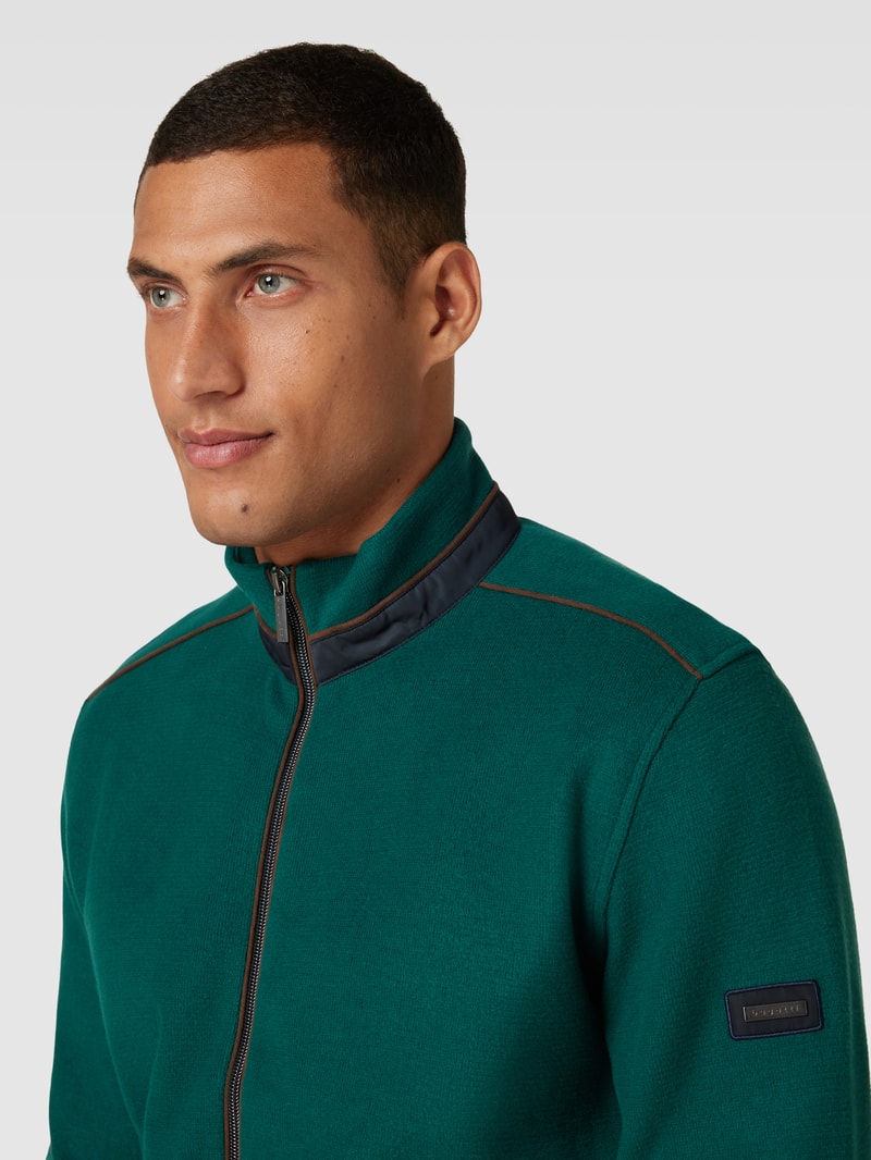 Sweatjacke mit Reißverschluss in grün
