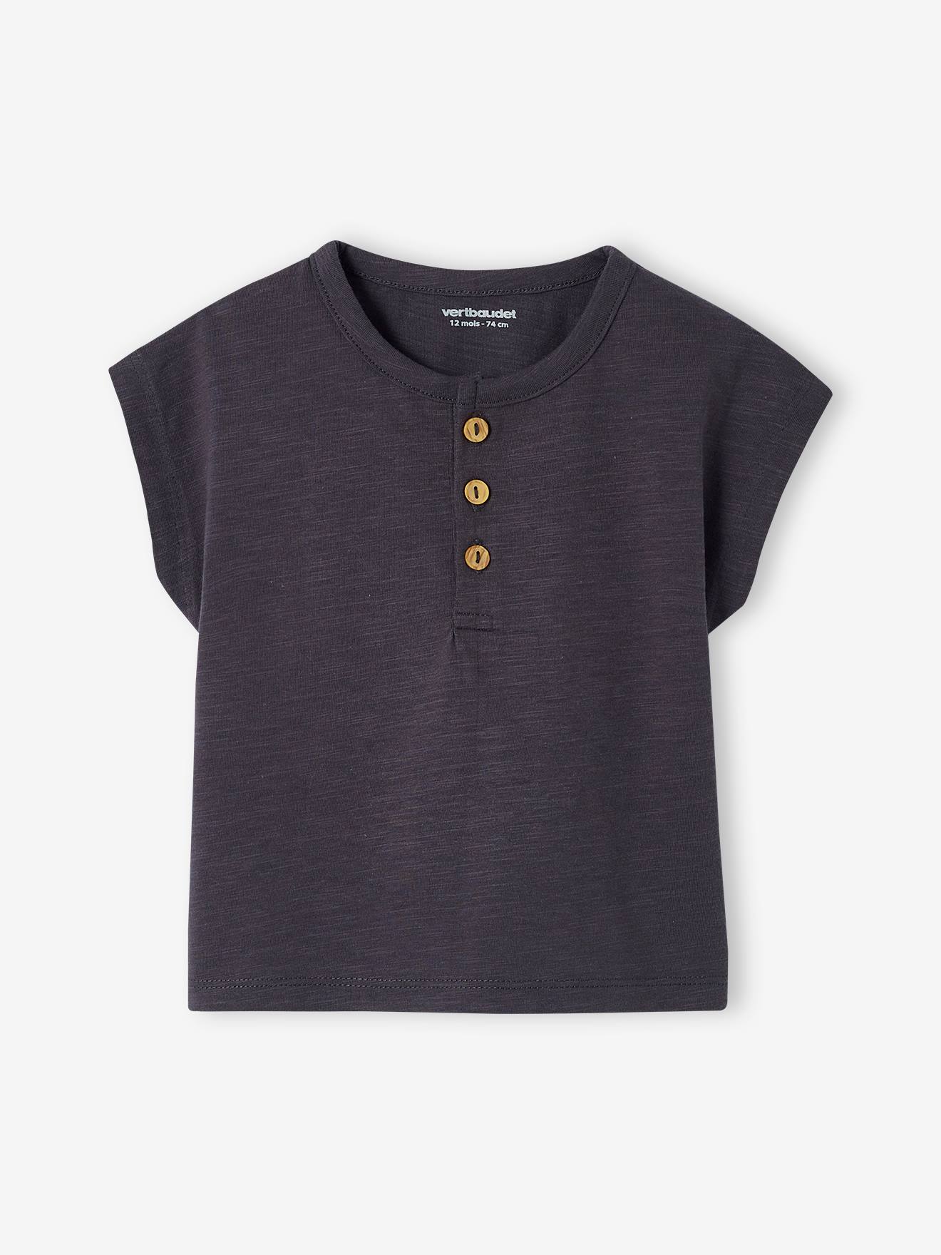 Vertbaudet Baby-Set: T-Shirt & Latzhose - wollweiß