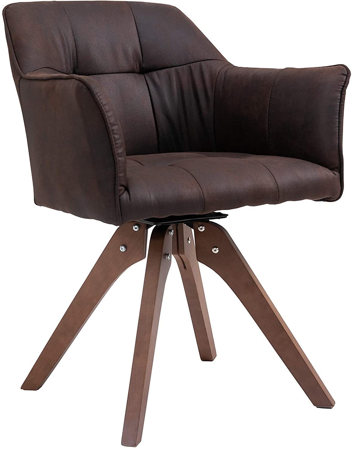 SAM® Essgruppe Leonie, Akazienholz, nussbaumfarben, Baumkante, Metallgestell und 4 Stühle