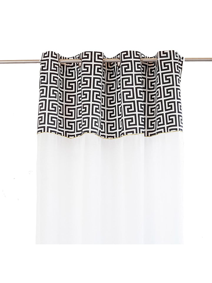Chic Home Gardine in Weiß/ Schwarz - (L)270 x (B)140 cm günstig kaufen onesize