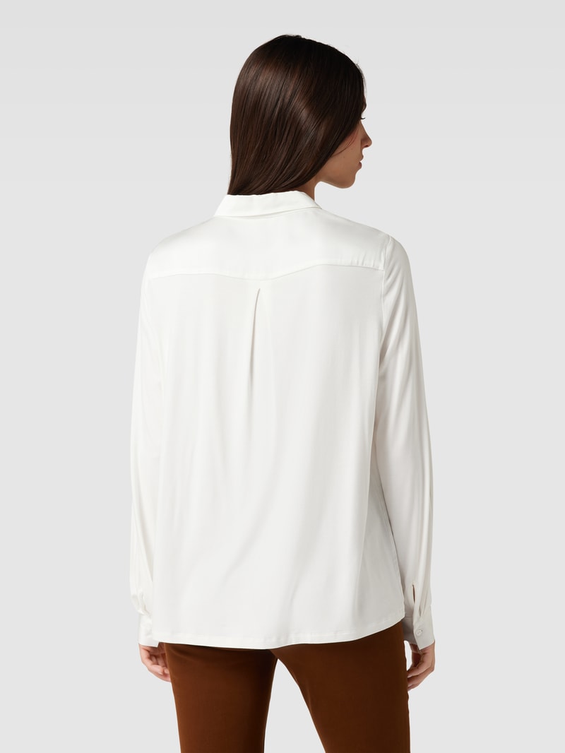 Hemdbluse aus Viskose in offwhite