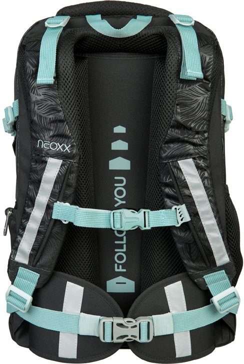 neoxx Schulrucksack Active, Queen of the Nite, aus recycelten PET-Flaschen