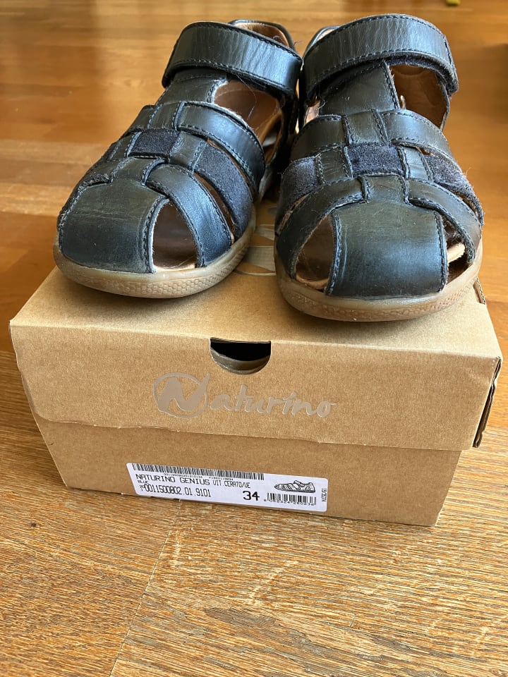 Naturino Leder-Halbsandalen in Dunkelblau günstig kaufen 34