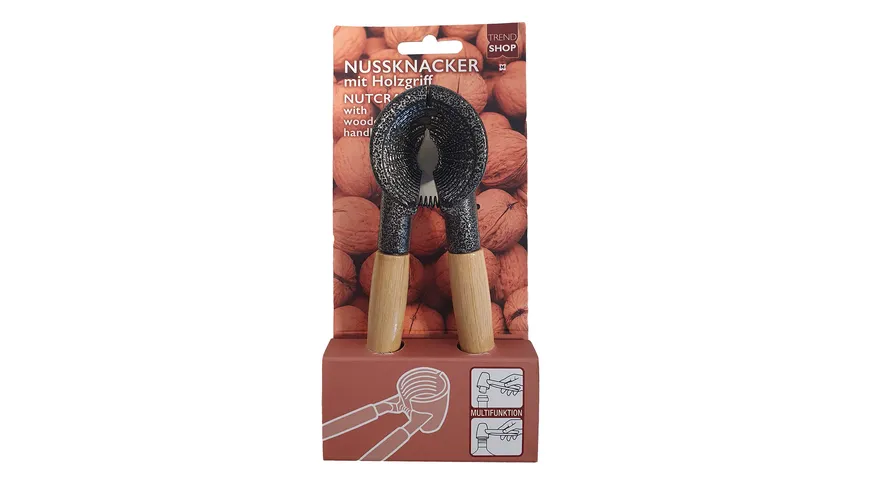 TRENDSHOP Nussknacker mit Holzgriffen