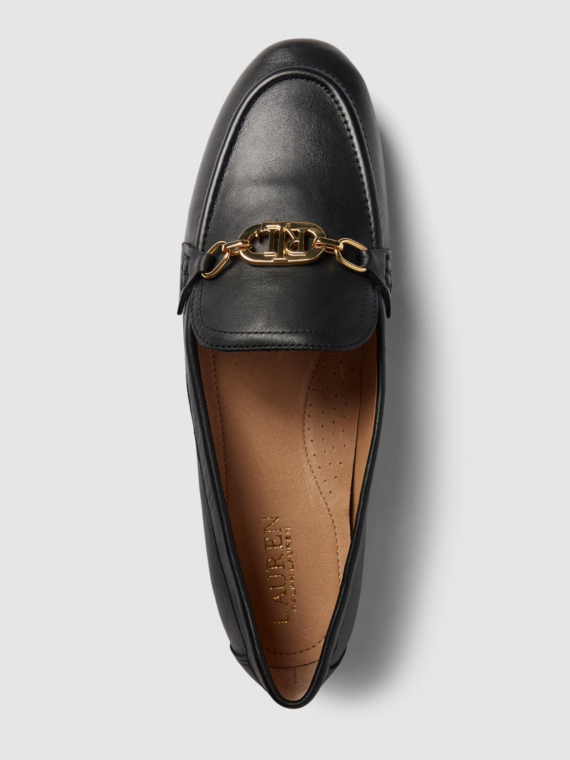Penny-Loafer aus Leder mit Schaftbrücke Modell 'AVERI' in black