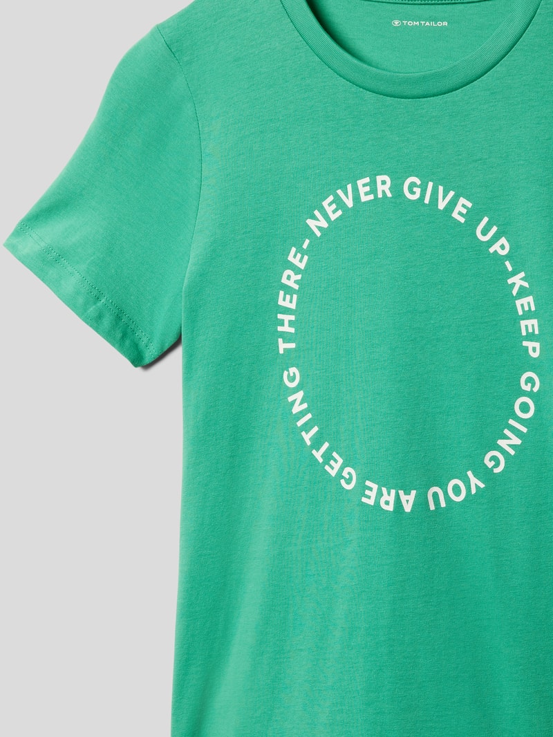 T-Shirt mit Motiv-Print in grün