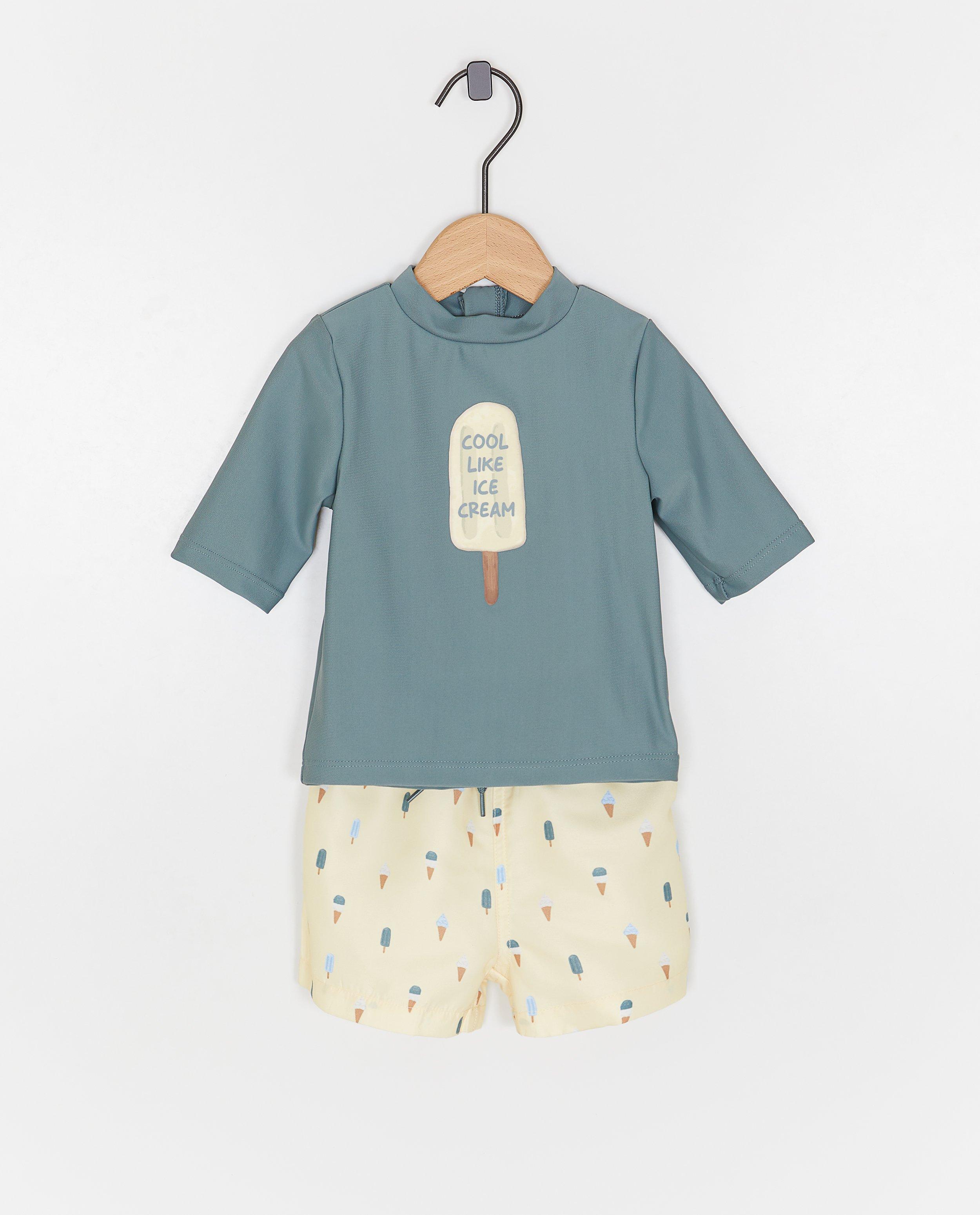 Îmbrățișări și Zâmbete Zwemset: top + pantaloni scurți, UPF 50+, 62-104 kaki