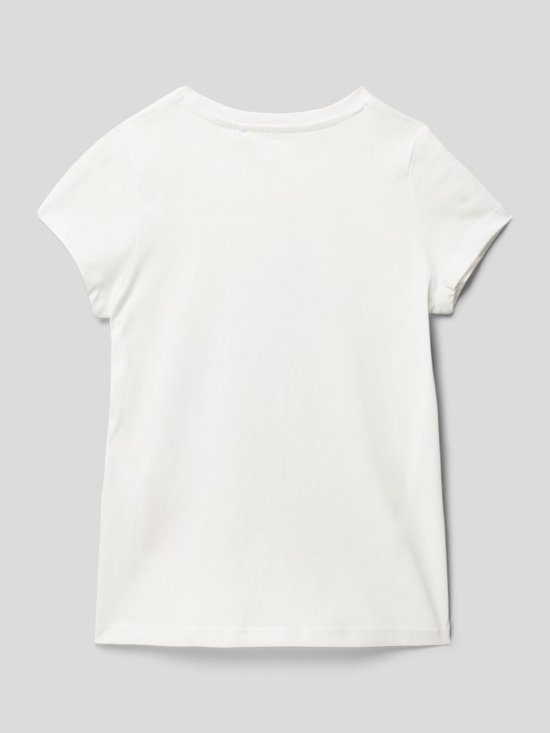 T-Shirt mit Motiv-Print Modell 'FRO' in weiß