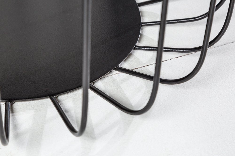 riess-ambiente Couchtisch FACTORY LOFT Ø60cm grau / schwarz (Einzelartikel, 1-St), Wohnzimmer · Mango-Massivholz · rund · Metall · handmade · Industrial