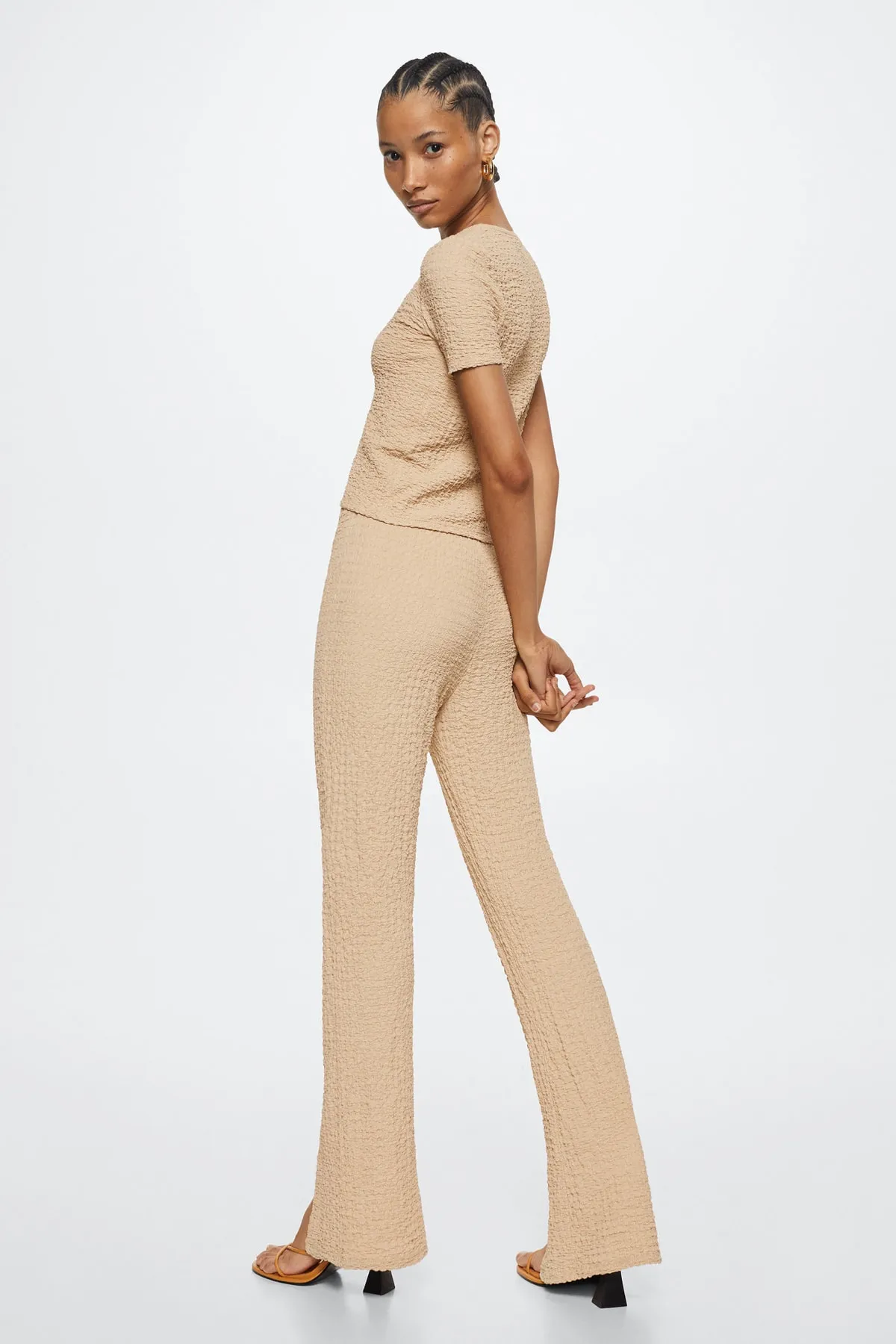 MANGO  Beige Damenhose 27089204