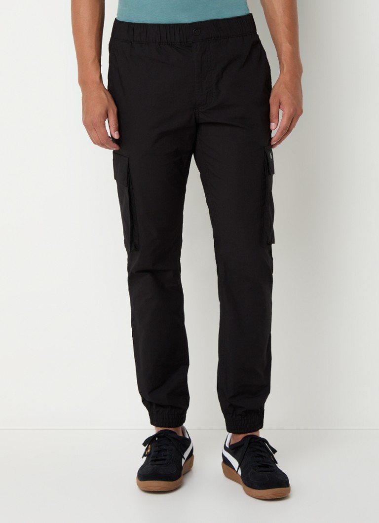 Calvin Klein skinny fit cargo pants with logo and side pockets