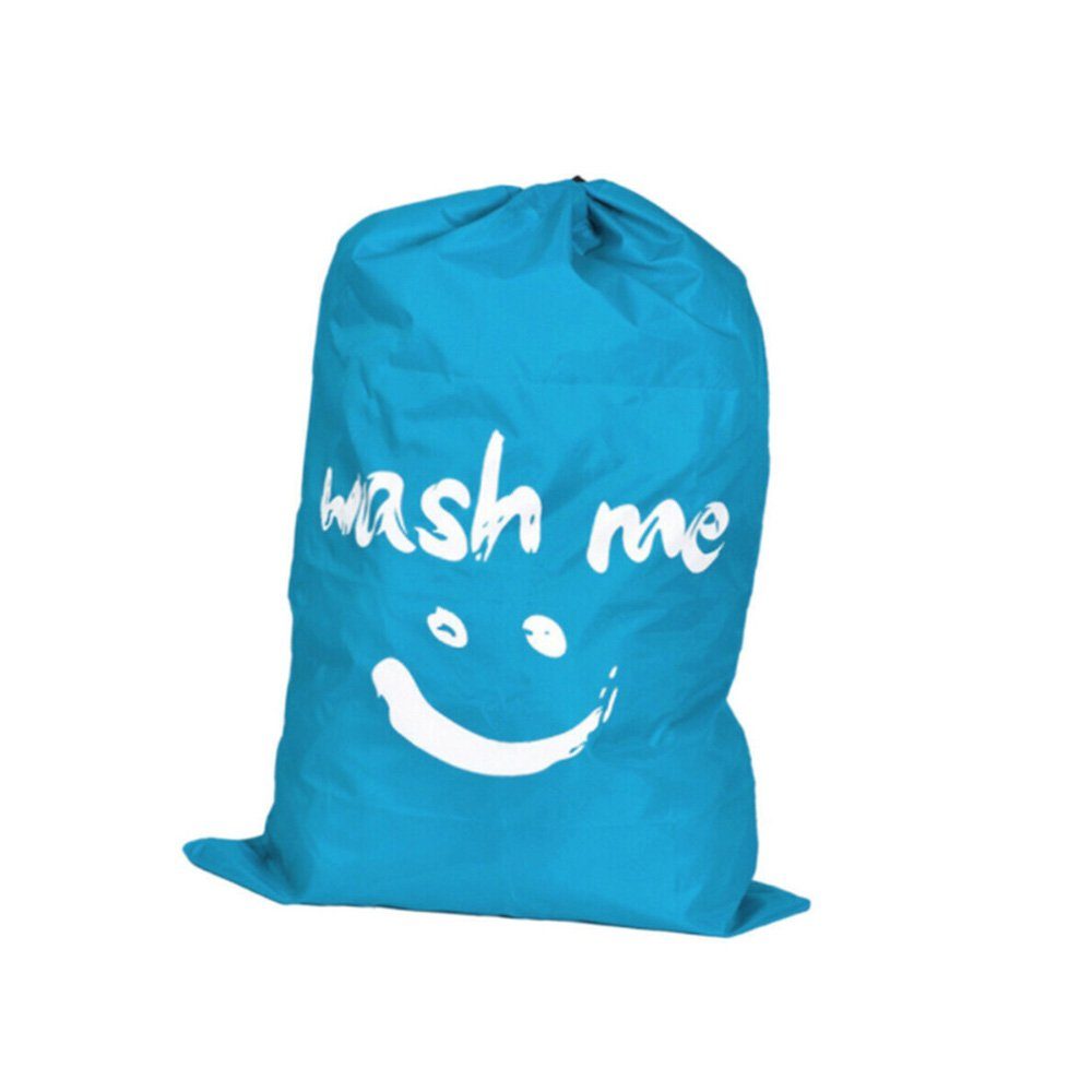 FELIXLEO Wäschesäckchen Wäschesack Reise Faltbarer Wäschebeutel 70x100 cm Grau/ Blau 2Pack