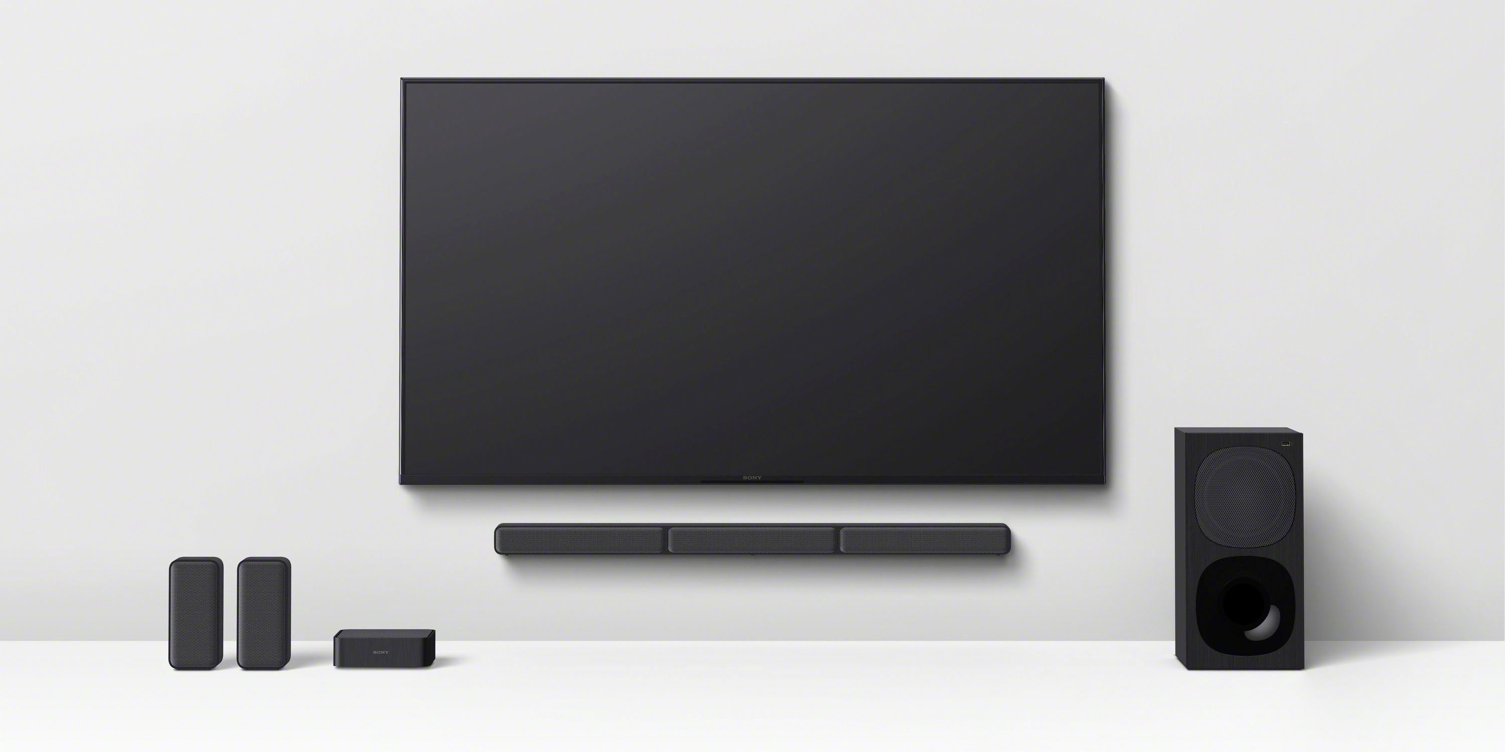 Sony HT-S40R Kanal- 5.1 Soundbar (Bluetooth, 600 W, inkl. kabelgebundenem Subwoofer, kabellosen Rear-Lautsprechern)
