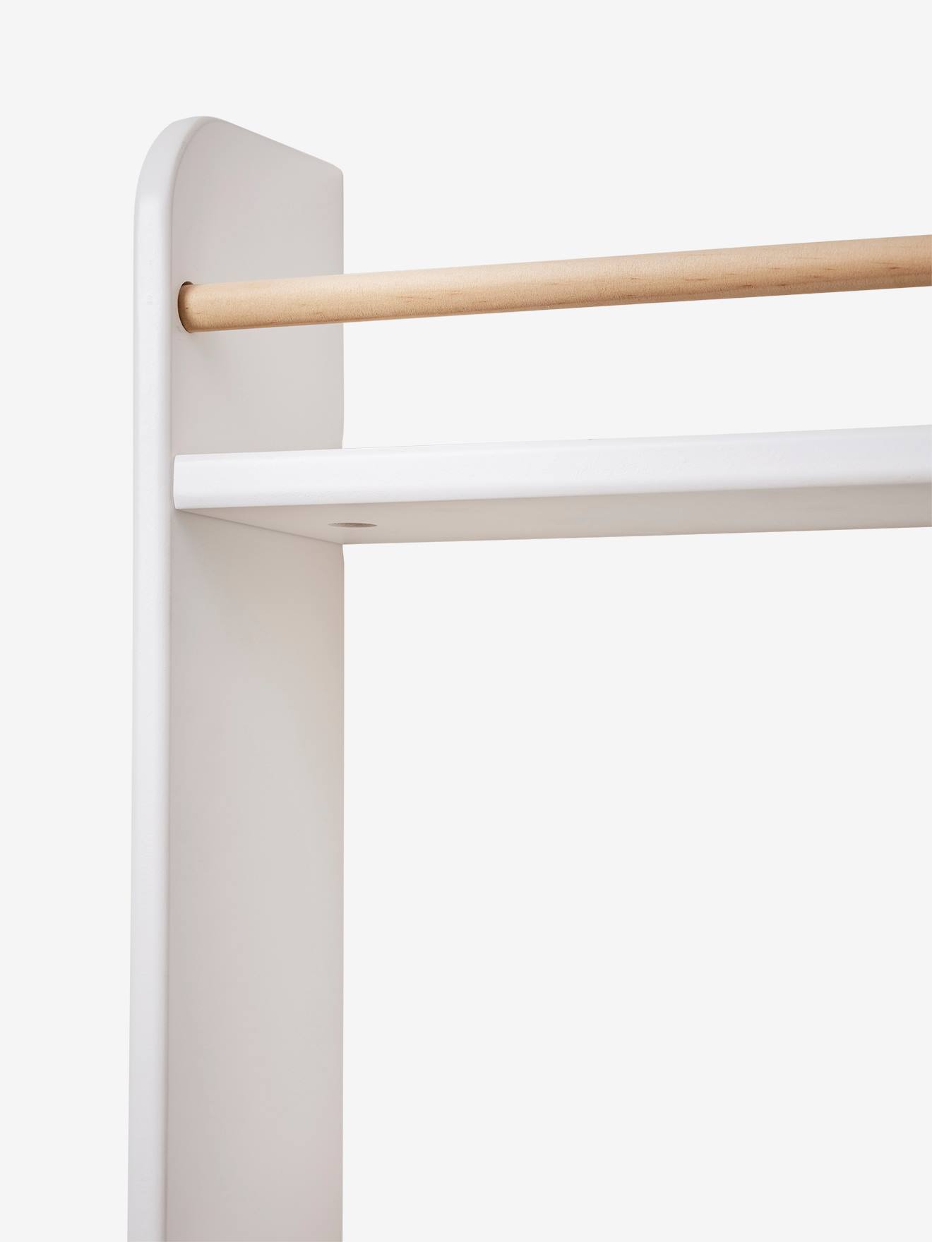 Vertbaudet Kinderzimmer Bücherregal mit Garderobe KONFETTI - weiß