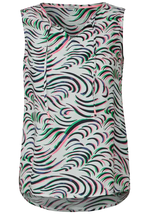 CECIL Bluse mit Wellenprint