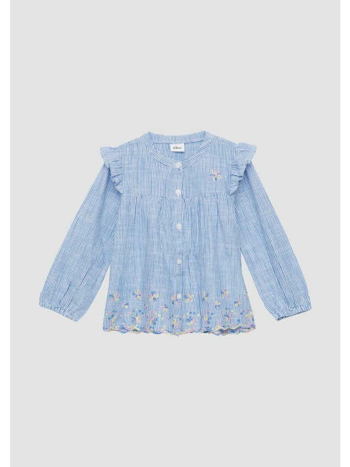 s.Oliver Bluse langarm in Blau günstig kaufen