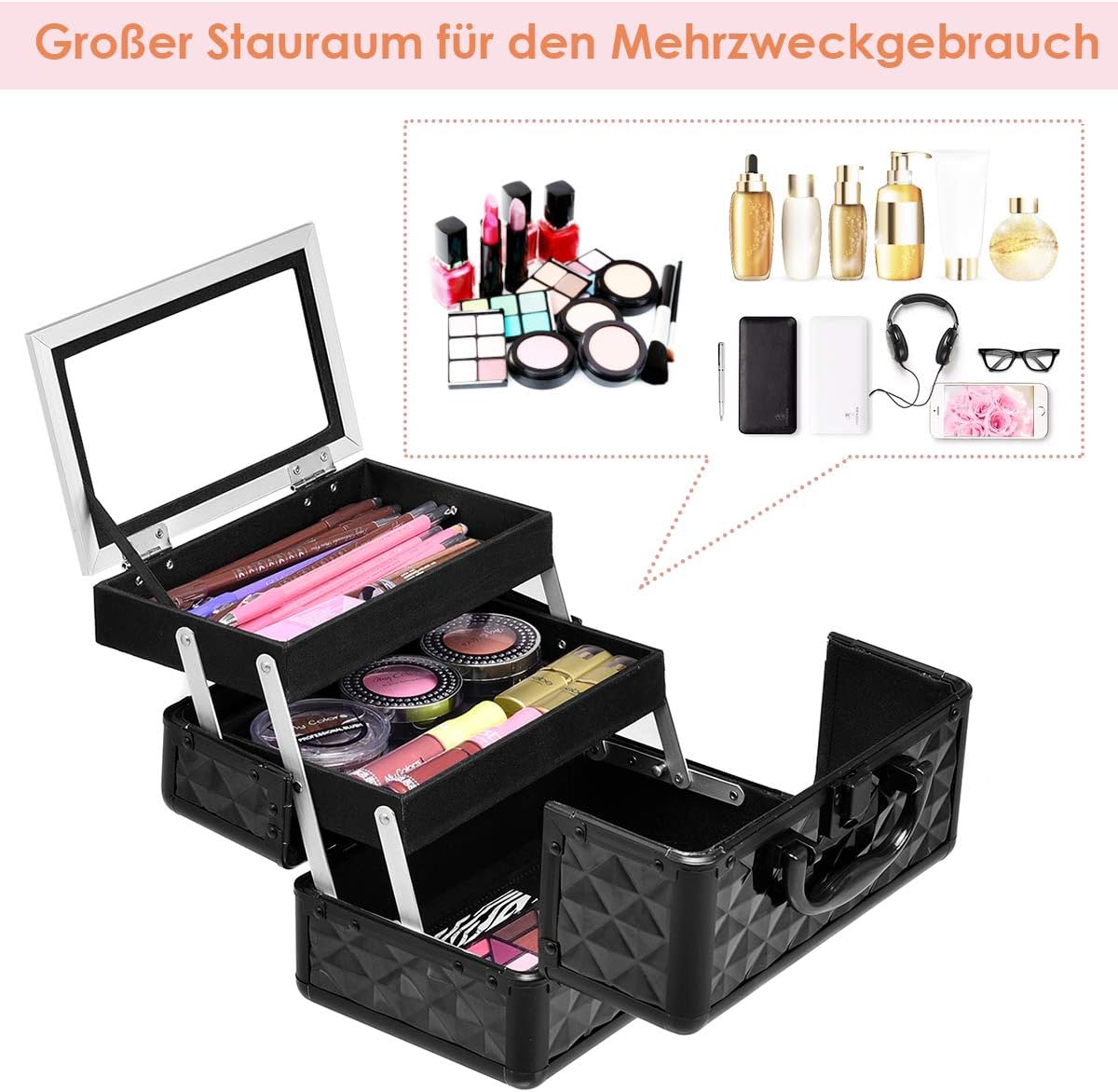 Costway COSTWAY Beauty Case Schminkkoffer Kosmetikkoffer