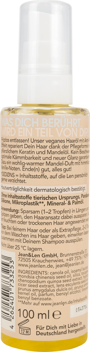 Haaröl Repair Keratin & Mandel, 100 ml