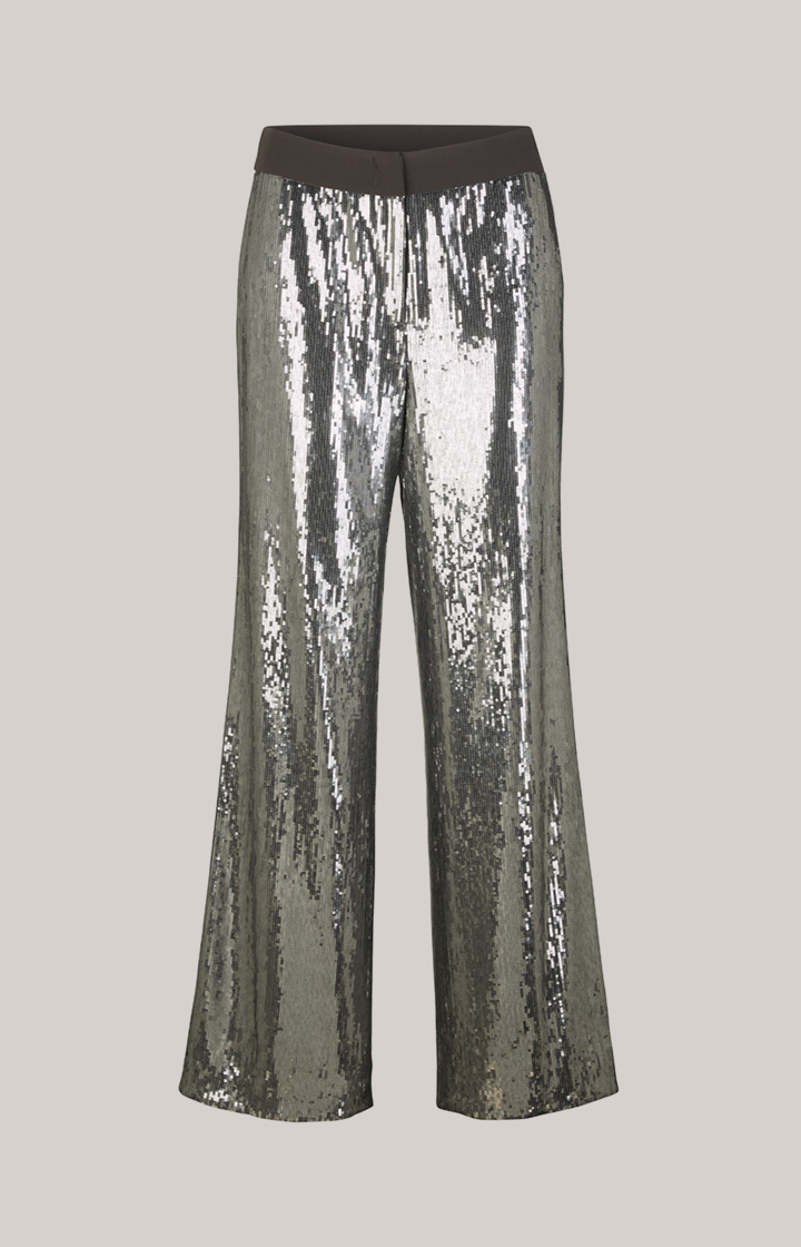 Pailletten-Hose in Grau