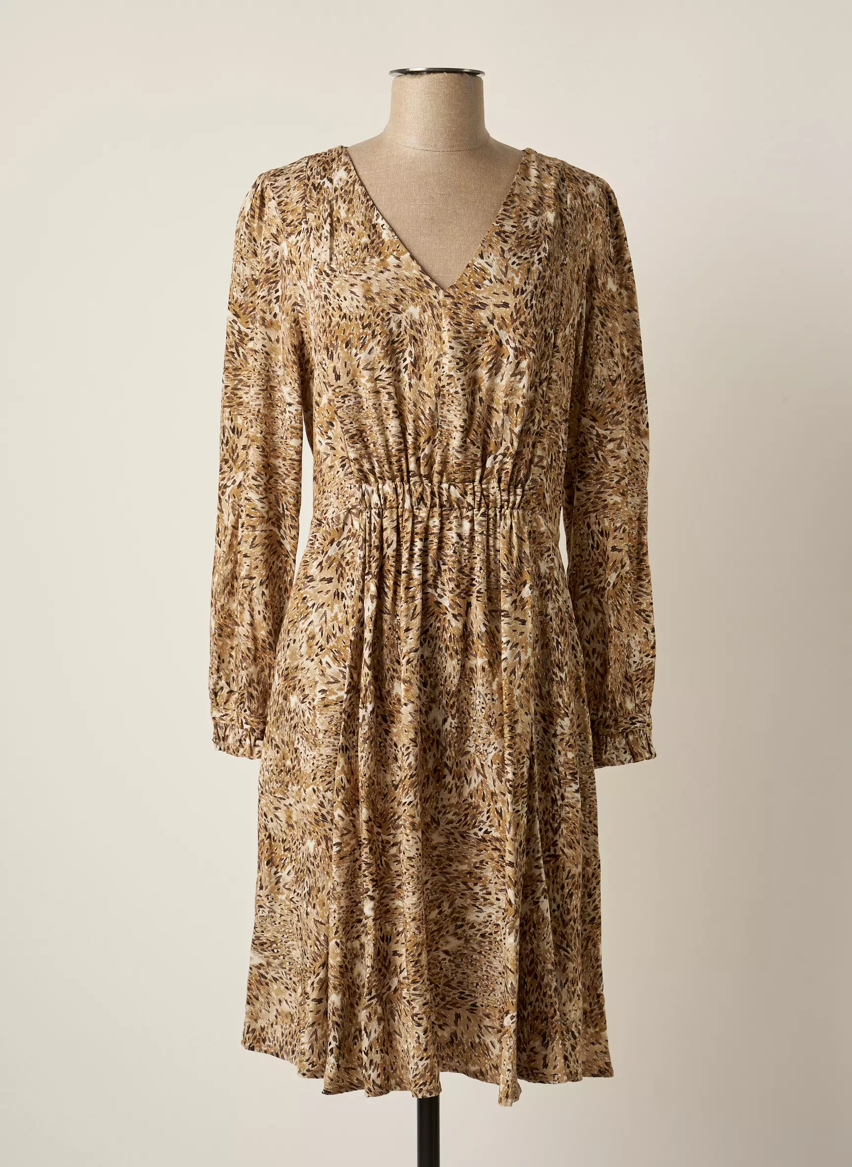 Julie Guerlande Robes Mi Longues Femme couleur beige