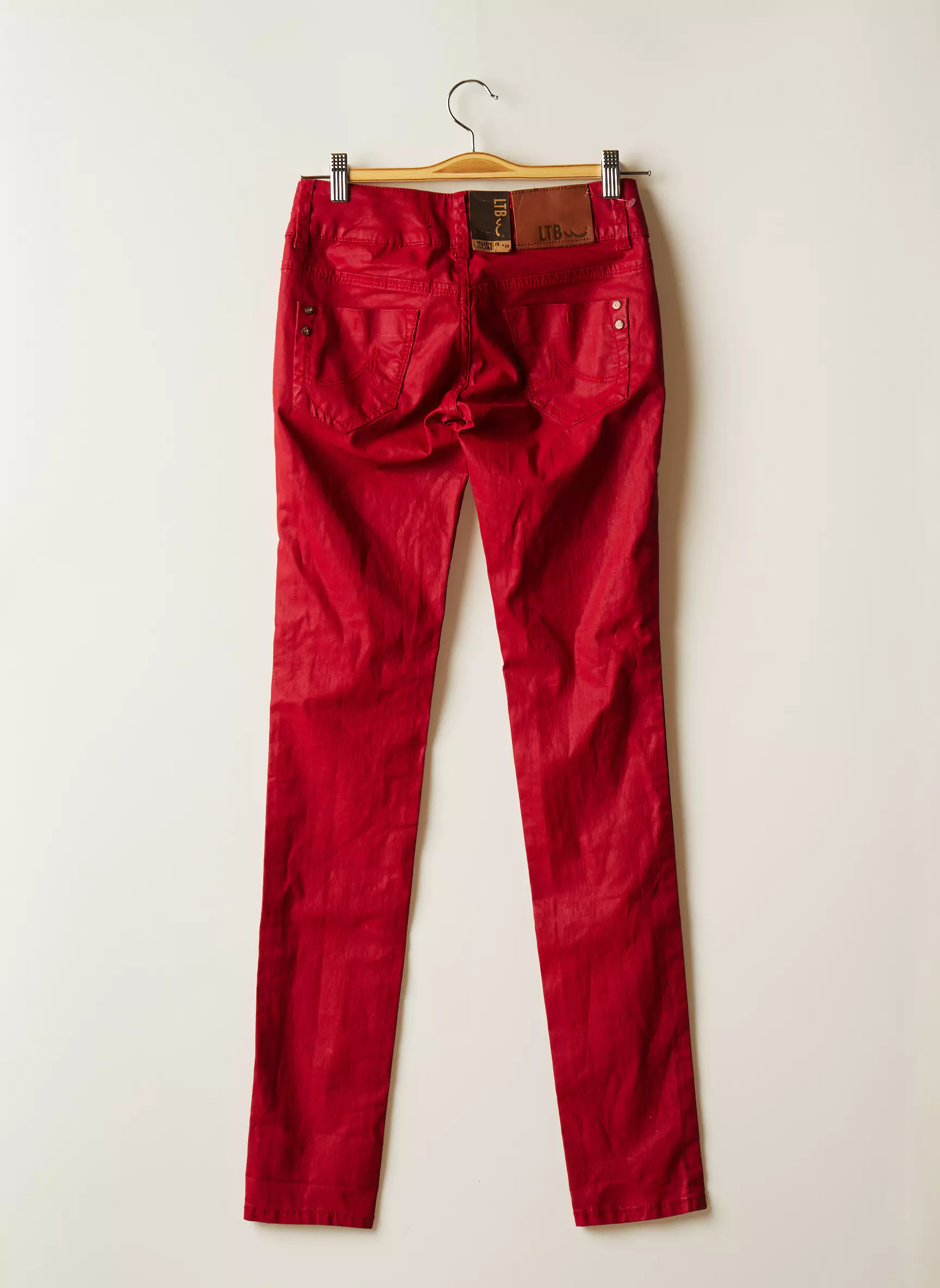Ltb Pantalons Slim Femme couleur rouge