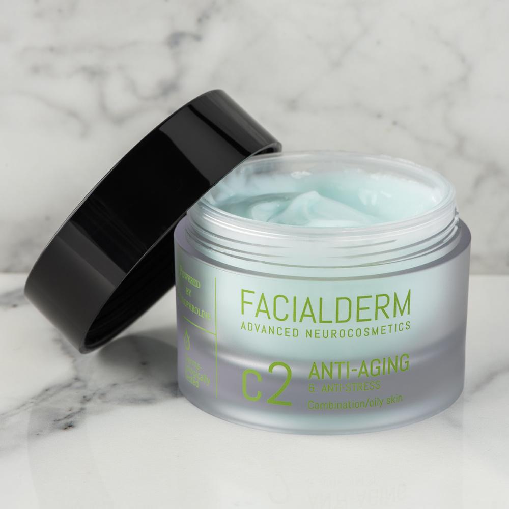 facialderm FACIALDERM FACE CREAM ANTIAGE & OIL CONTROL & ANTISTRESS cream