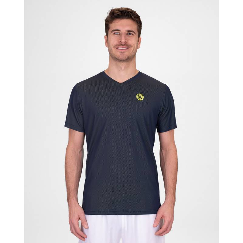 BIDI BADU Crew Inside Out V-Neck Tee Tennisshirt Herren