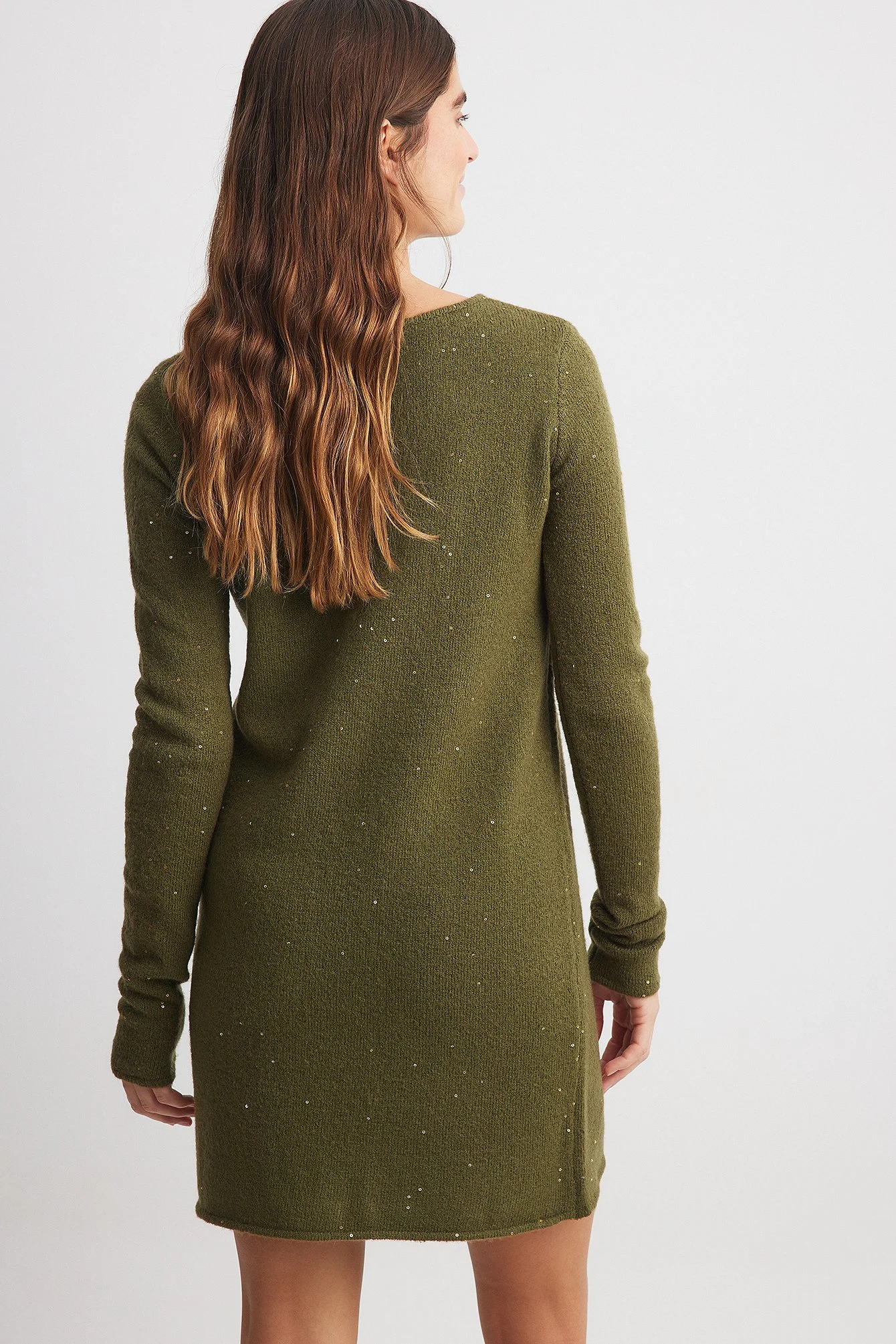Pailletten-Minikleid aus Strick